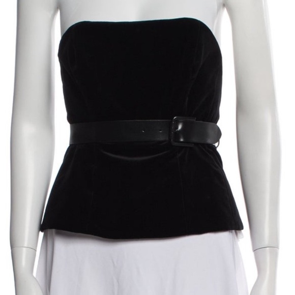 Max Mara velvet corset top. Size IT40(US4). Worn ONCE. Pristine condition! - Picture 2 of 4